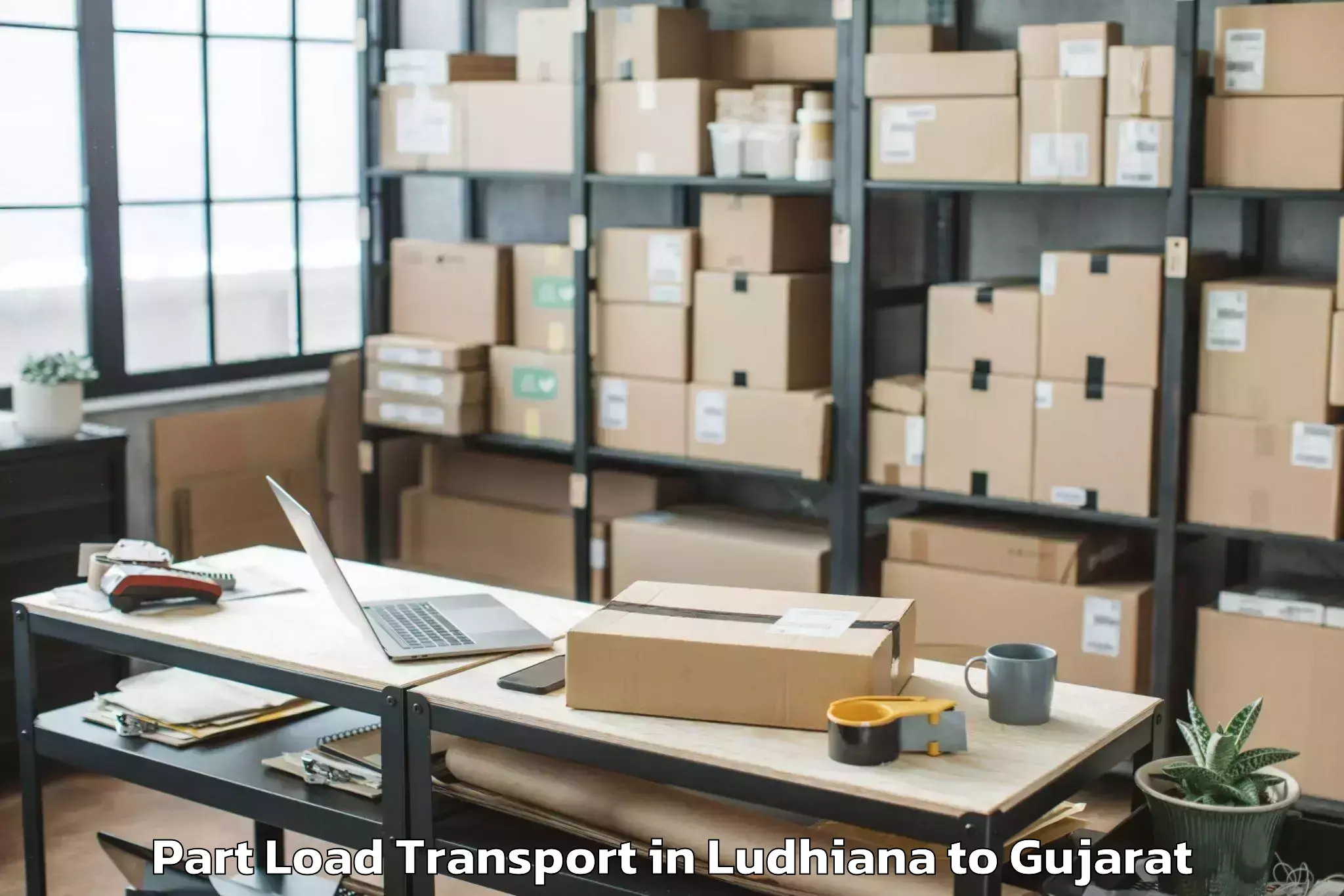 Professional Ludhiana to Satlasana Part Load Transport